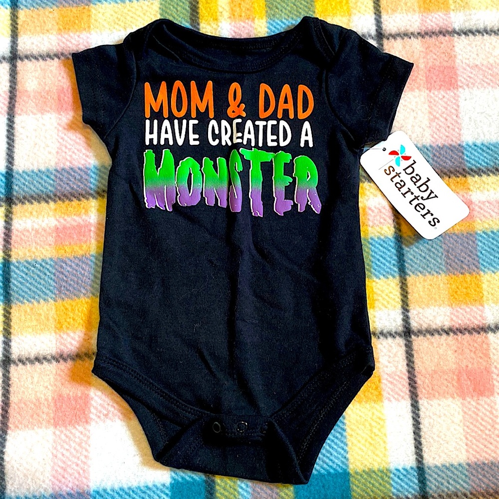 Baby Starters (6m) one piece outfit. Never worn. Excellent quality.